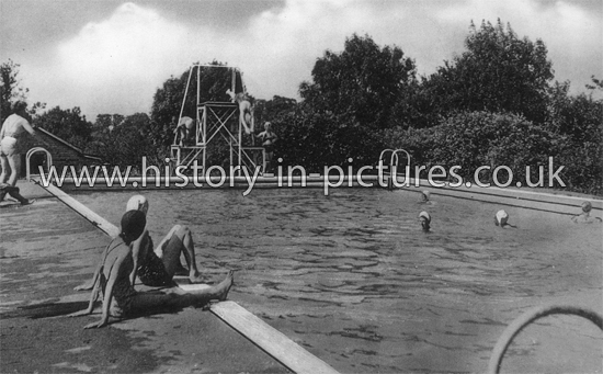 The Swimming Pool, Chigwell Row, Essex. c.1930's